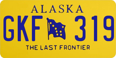 AK license plate GKF319