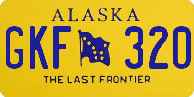 AK license plate GKF320