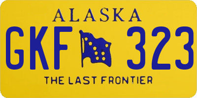 AK license plate GKF323