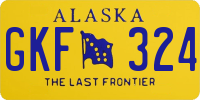 AK license plate GKF324