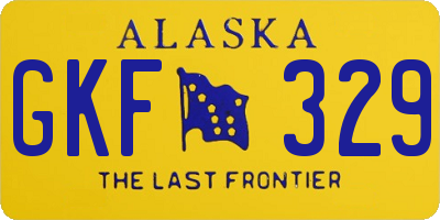AK license plate GKF329