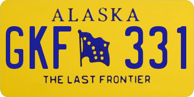 AK license plate GKF331