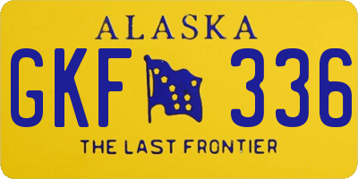 AK license plate GKF336