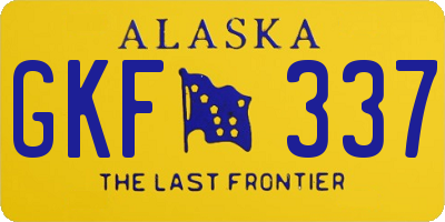 AK license plate GKF337
