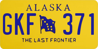 AK license plate GKF371