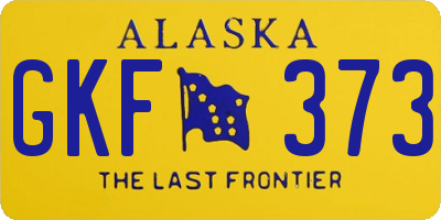 AK license plate GKF373