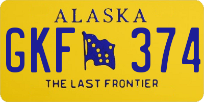 AK license plate GKF374