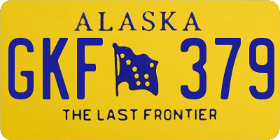 AK license plate GKF379
