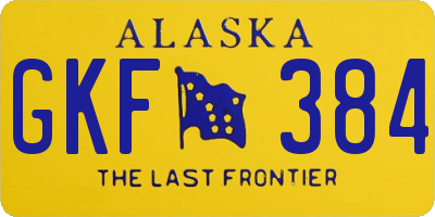 AK license plate GKF384