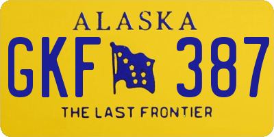 AK license plate GKF387