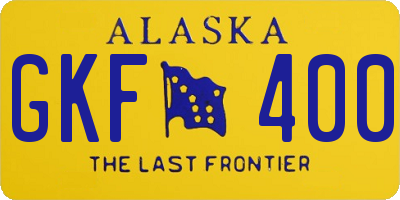 AK license plate GKF400