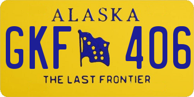 AK license plate GKF406