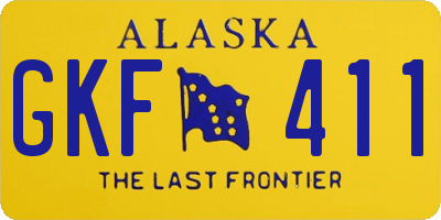 AK license plate GKF411