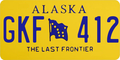 AK license plate GKF412