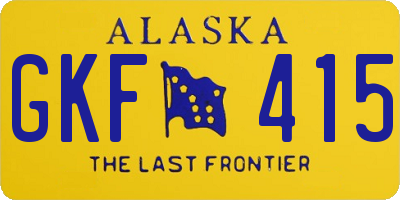 AK license plate GKF415