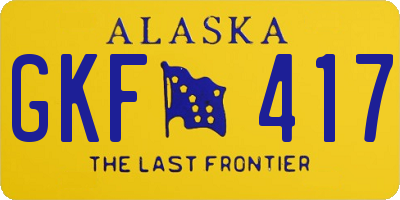 AK license plate GKF417