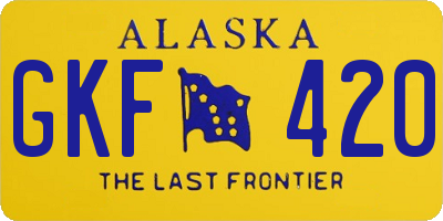 AK license plate GKF420