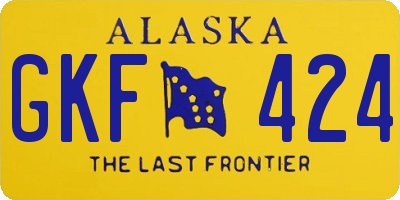 AK license plate GKF424