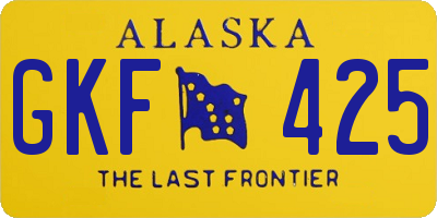 AK license plate GKF425