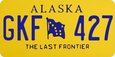 AK license plate GKF427