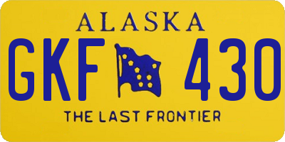 AK license plate GKF430