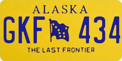 AK license plate GKF434