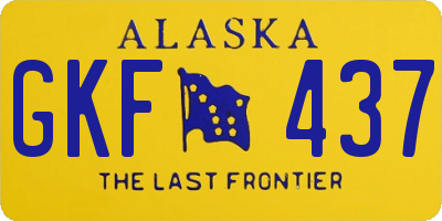 AK license plate GKF437