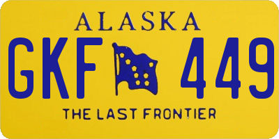 AK license plate GKF449