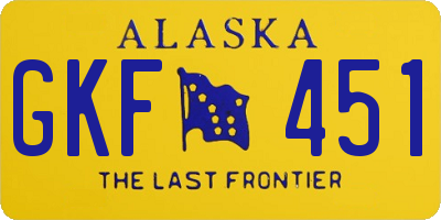 AK license plate GKF451