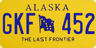 AK license plate GKF452