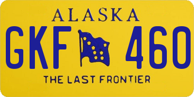 AK license plate GKF460