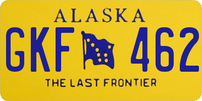AK license plate GKF462