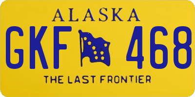 AK license plate GKF468