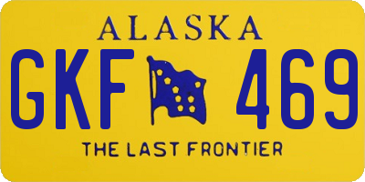 AK license plate GKF469