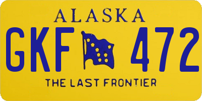 AK license plate GKF472
