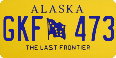 AK license plate GKF473