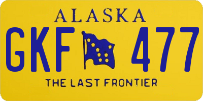 AK license plate GKF477
