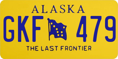 AK license plate GKF479
