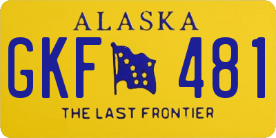 AK license plate GKF481