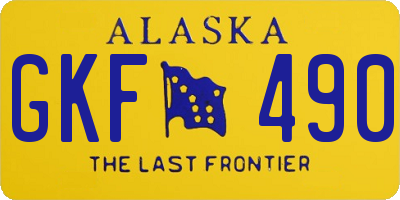 AK license plate GKF490