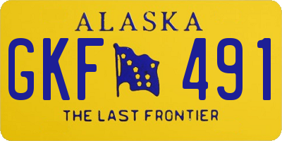 AK license plate GKF491