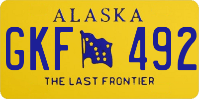 AK license plate GKF492