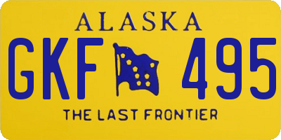 AK license plate GKF495