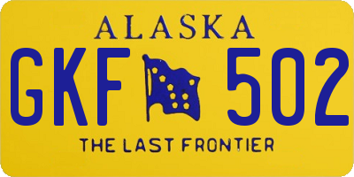 AK license plate GKF502