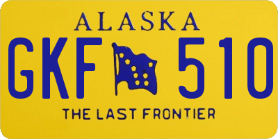 AK license plate GKF510