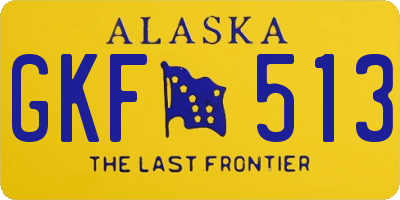 AK license plate GKF513