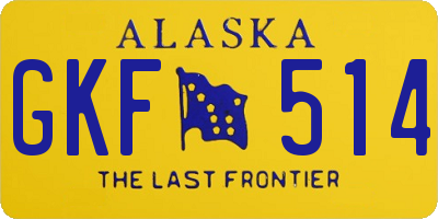 AK license plate GKF514