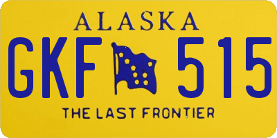 AK license plate GKF515