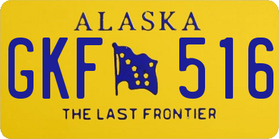 AK license plate GKF516