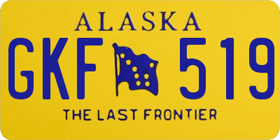 AK license plate GKF519